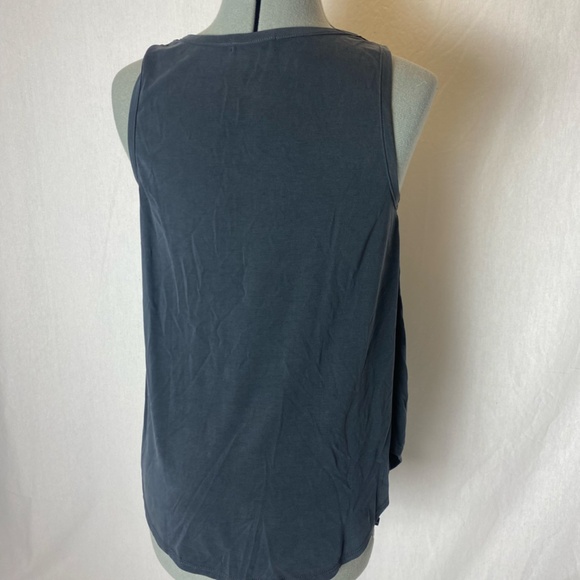 Black Modal Fiber tank by Hummingbird. Criss cross design. - Picture 3 of 10